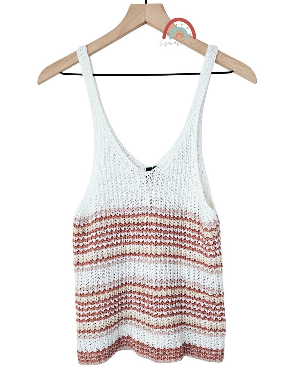 Moon & Maddison Bohemian Crochet Sweater Knit Top